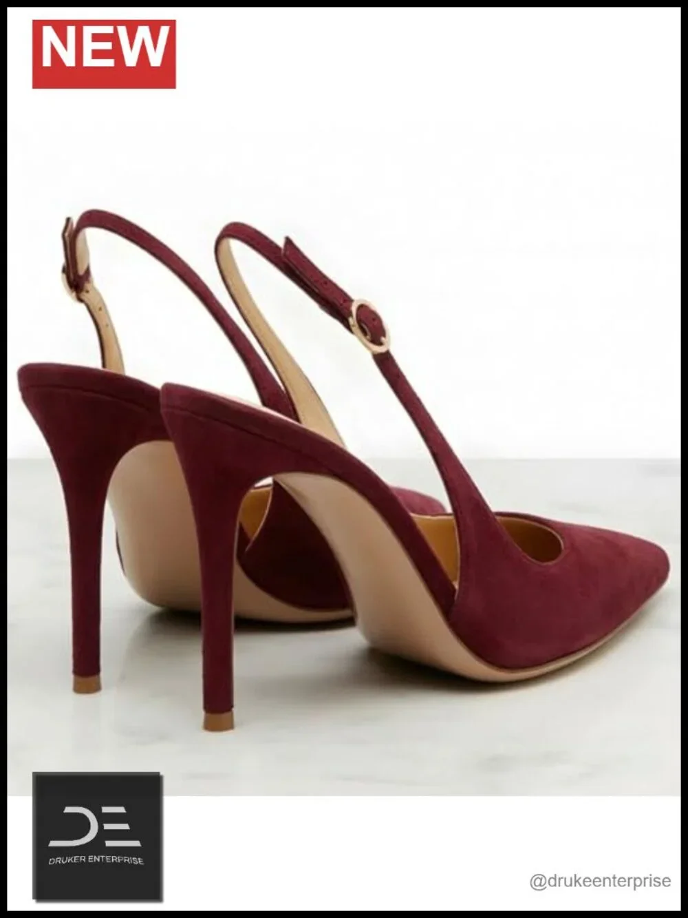 Women's Slingback Pumps with Kitten Heel - Comfortable Closed Toe Heels